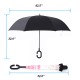 Windproof Inverted Umbrella for Cars Reverse Open Double Layer with UV Protection and C-Shape Sweat-proof Handle - Cherry Blossom| By HomeyHomes